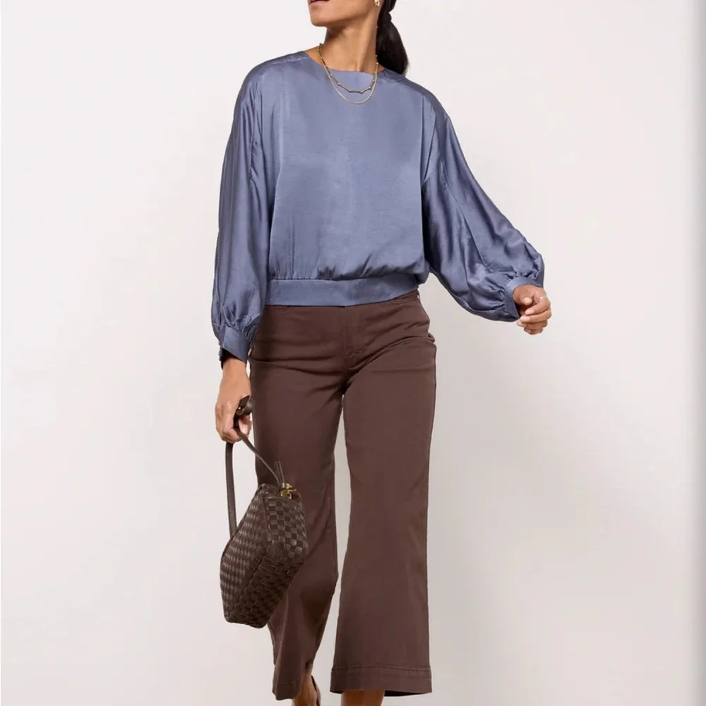 NWT Evereve Payton Satin Top - Picture 2 of 7